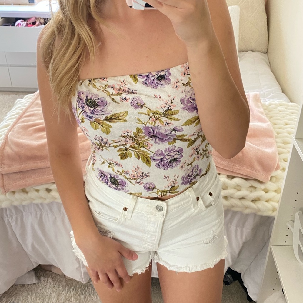 American Eagle Outfitters Floral Tube Top - Size M Medium